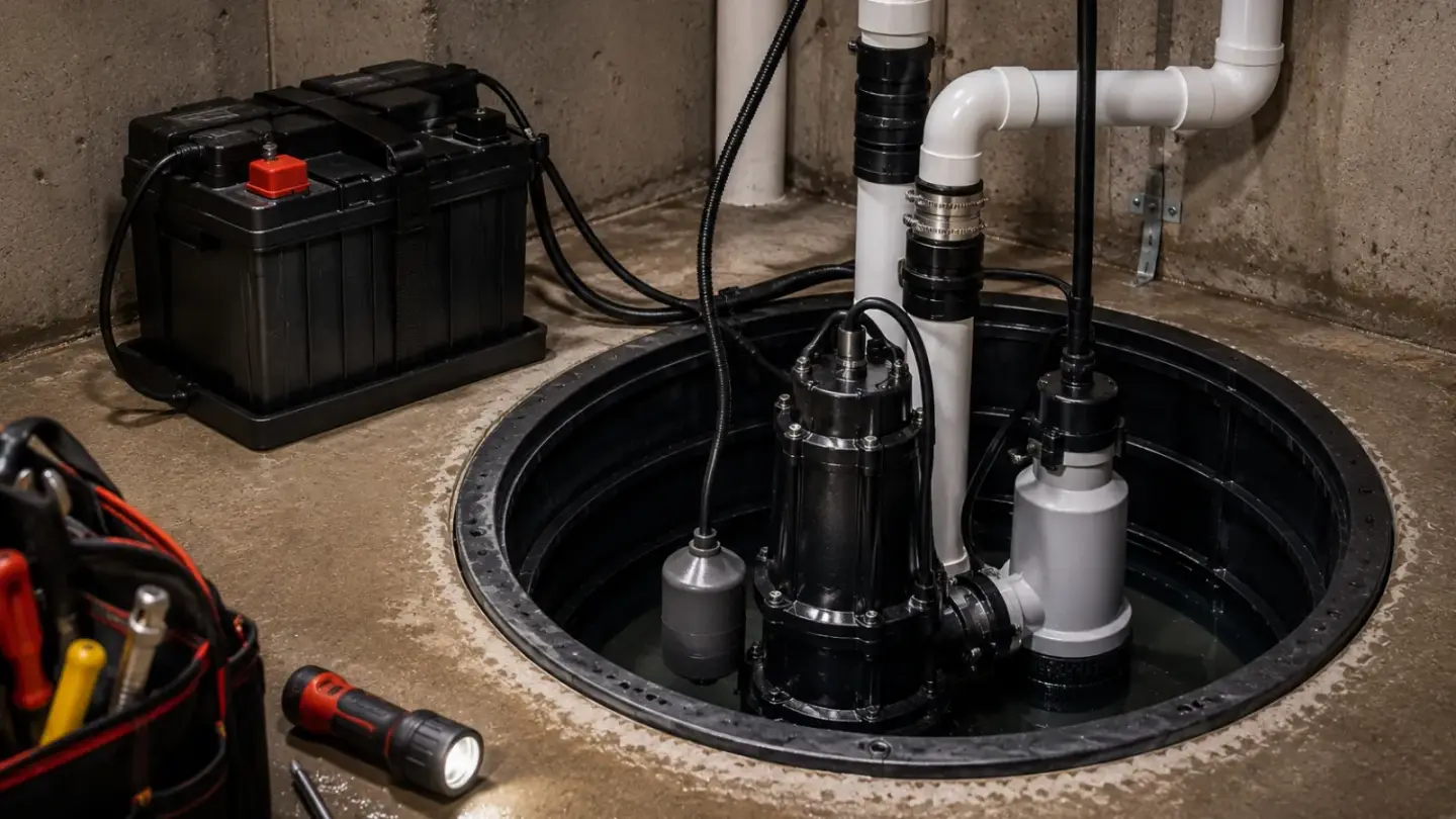 Battery Backup Sump Pump in Franklin & Nashville, TN